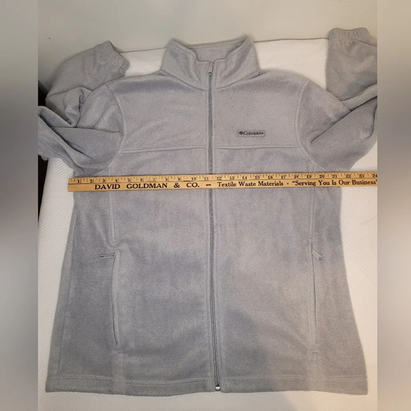 Columbia Fleece Full Zip Grey Jacket sz M - Picture 5 of 9